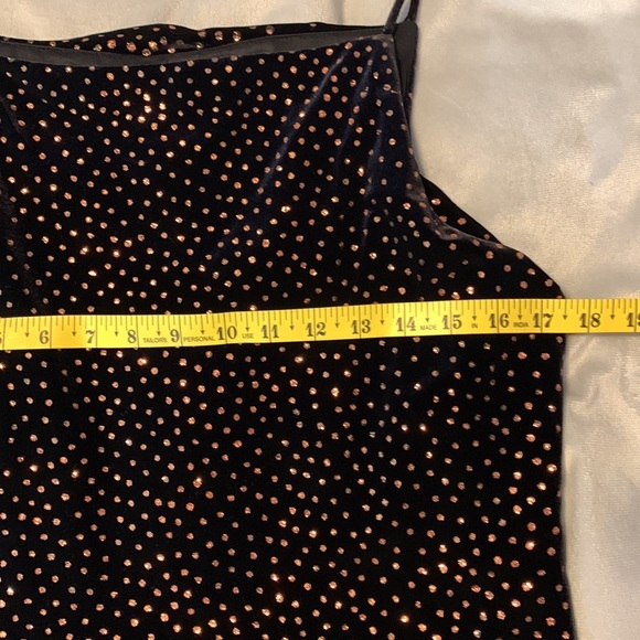 ARIANNA by Rachel Kaye formal evening gown prom black velvet top bronze skirt 12 - Picture 5 of 7